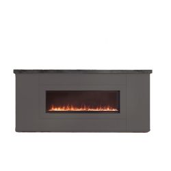 Anthracite Wooden Cabinet With Fireplace