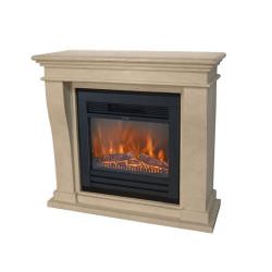 Complete White Electric Fireplace