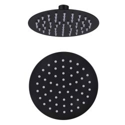 Pomme De Douche En Acier Noir 15 Cm