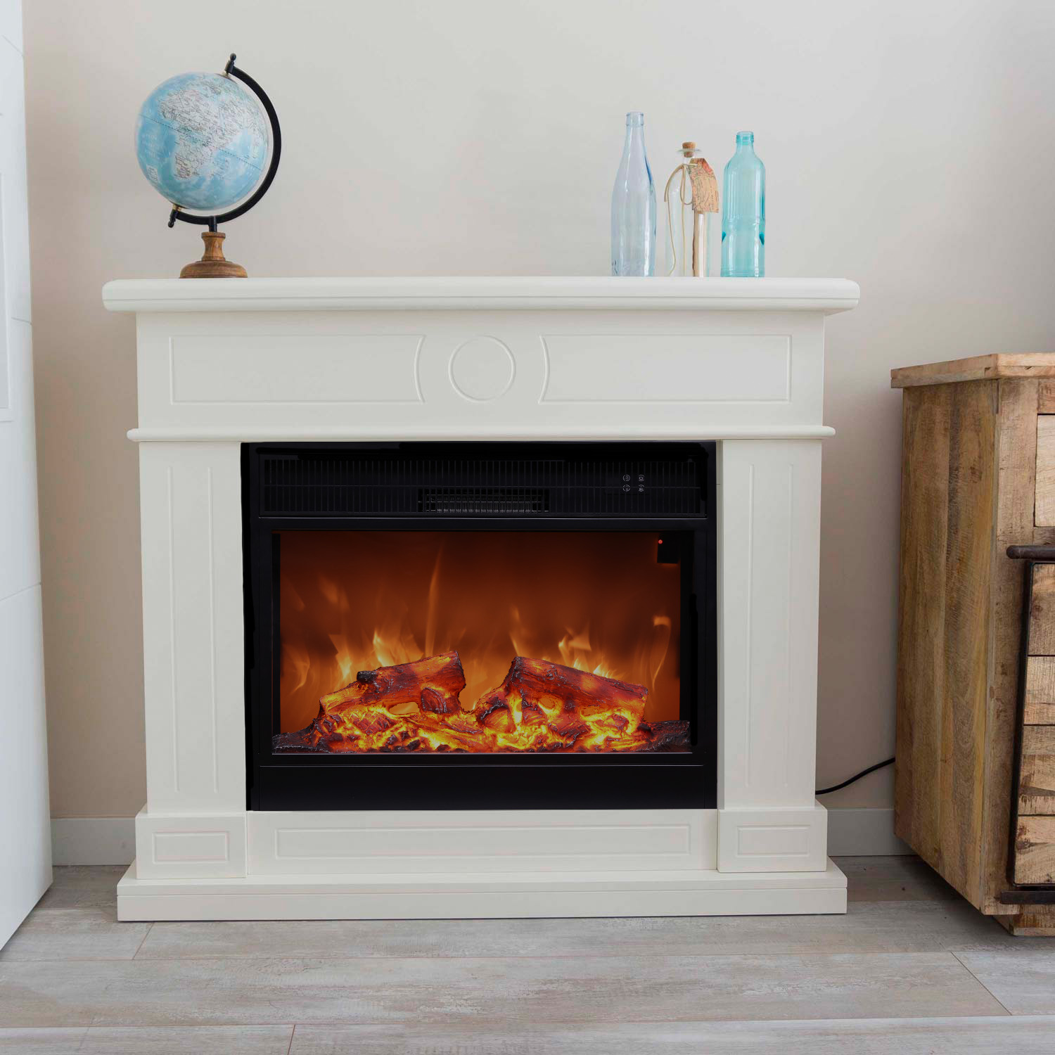 Chimenea Blanca Para Decorar