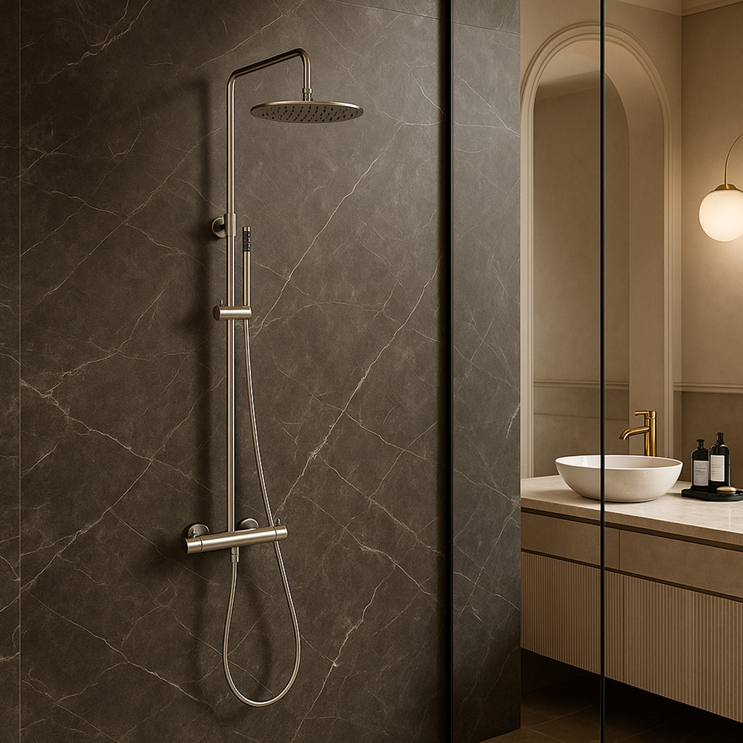 Ducha Termostática De Acero Inoxidable 316l