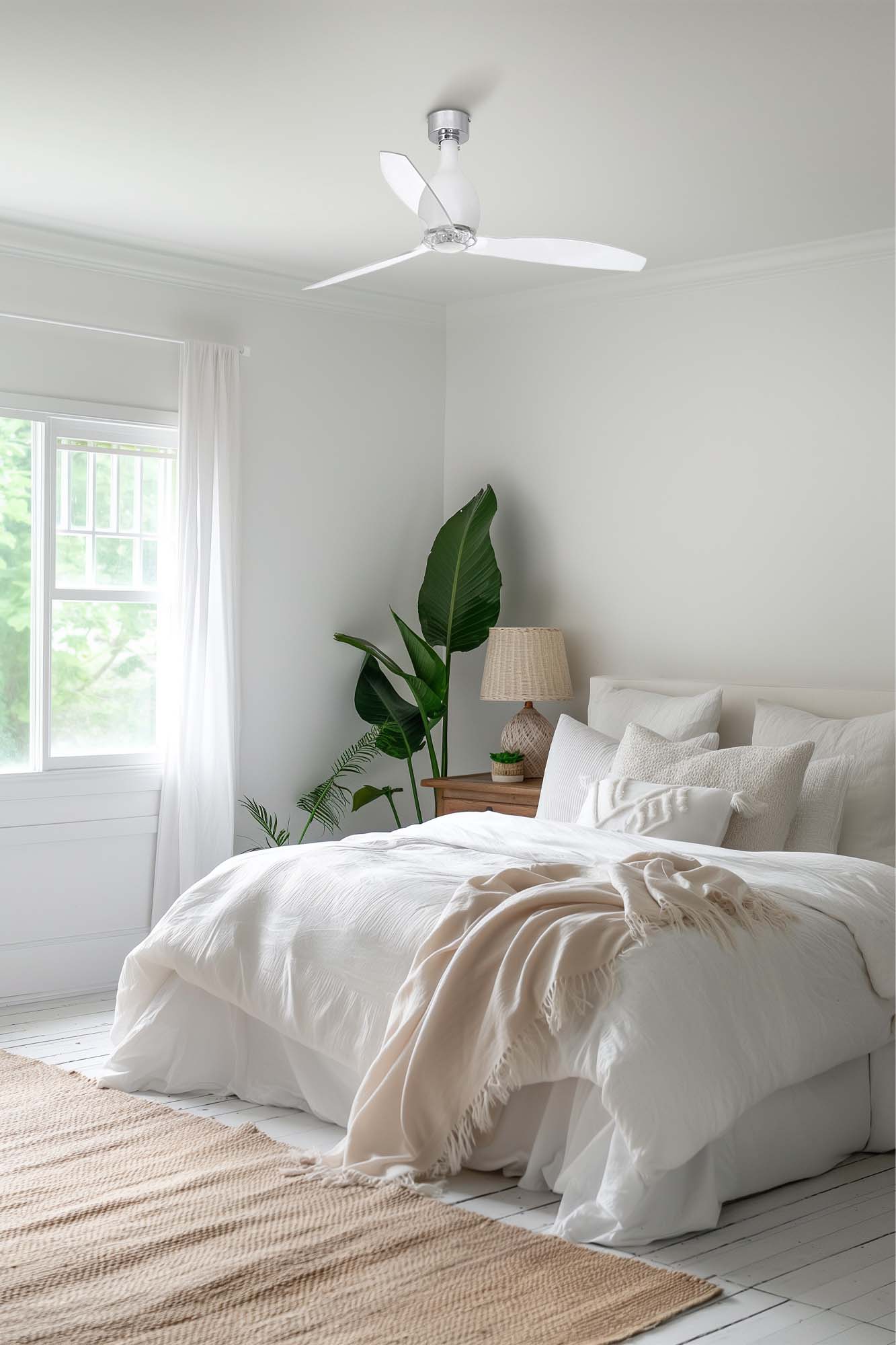 Ventilatore Bianco Opaco Da Soffitto