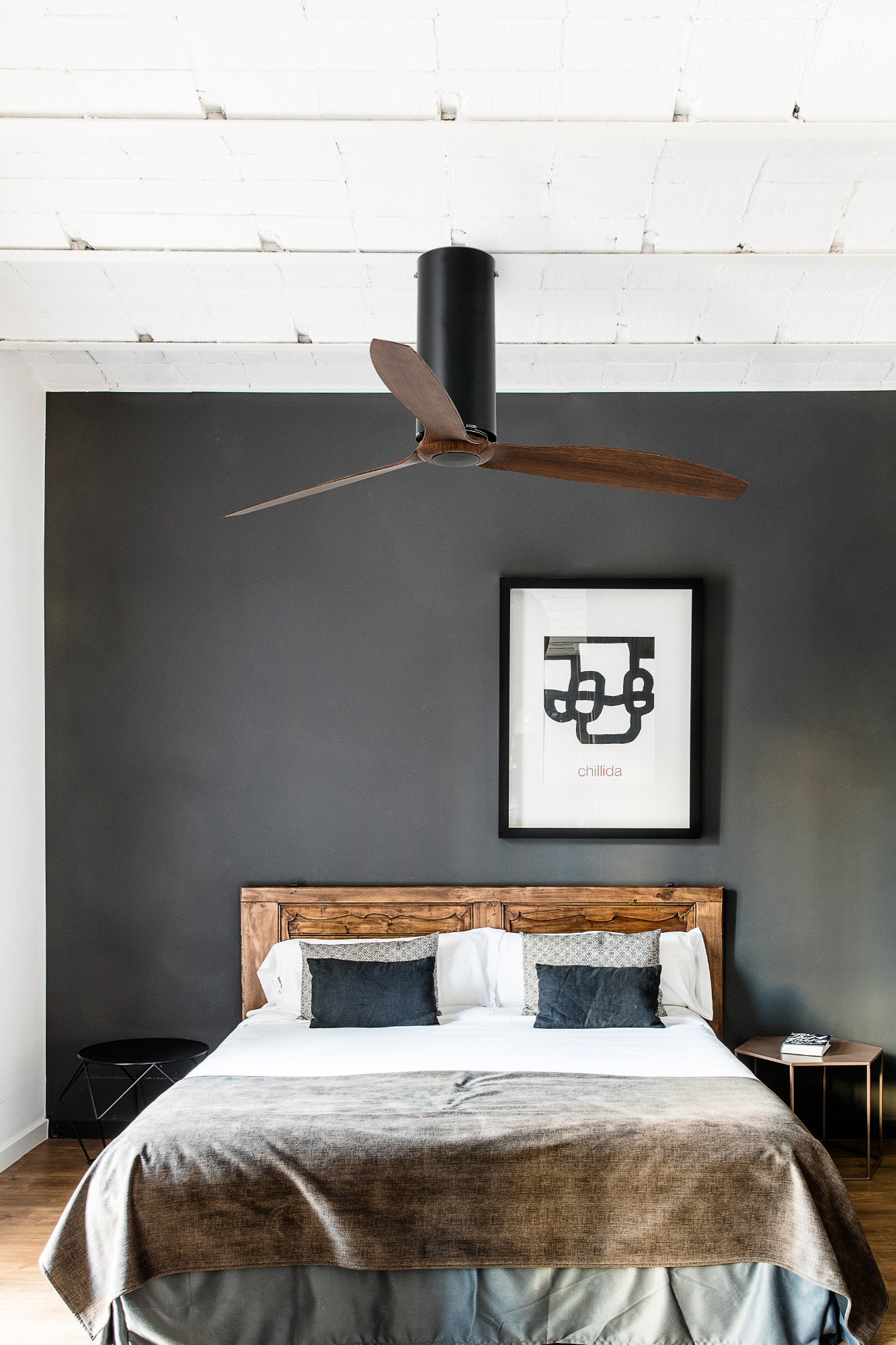 Ventilateur Avec Telecommande Noir Bois