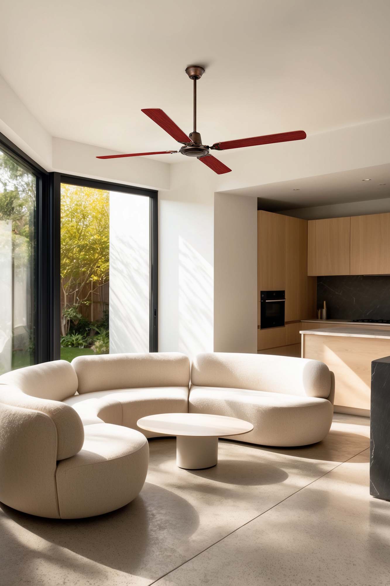 Ceiling Fan Without Light Malvinas Brown