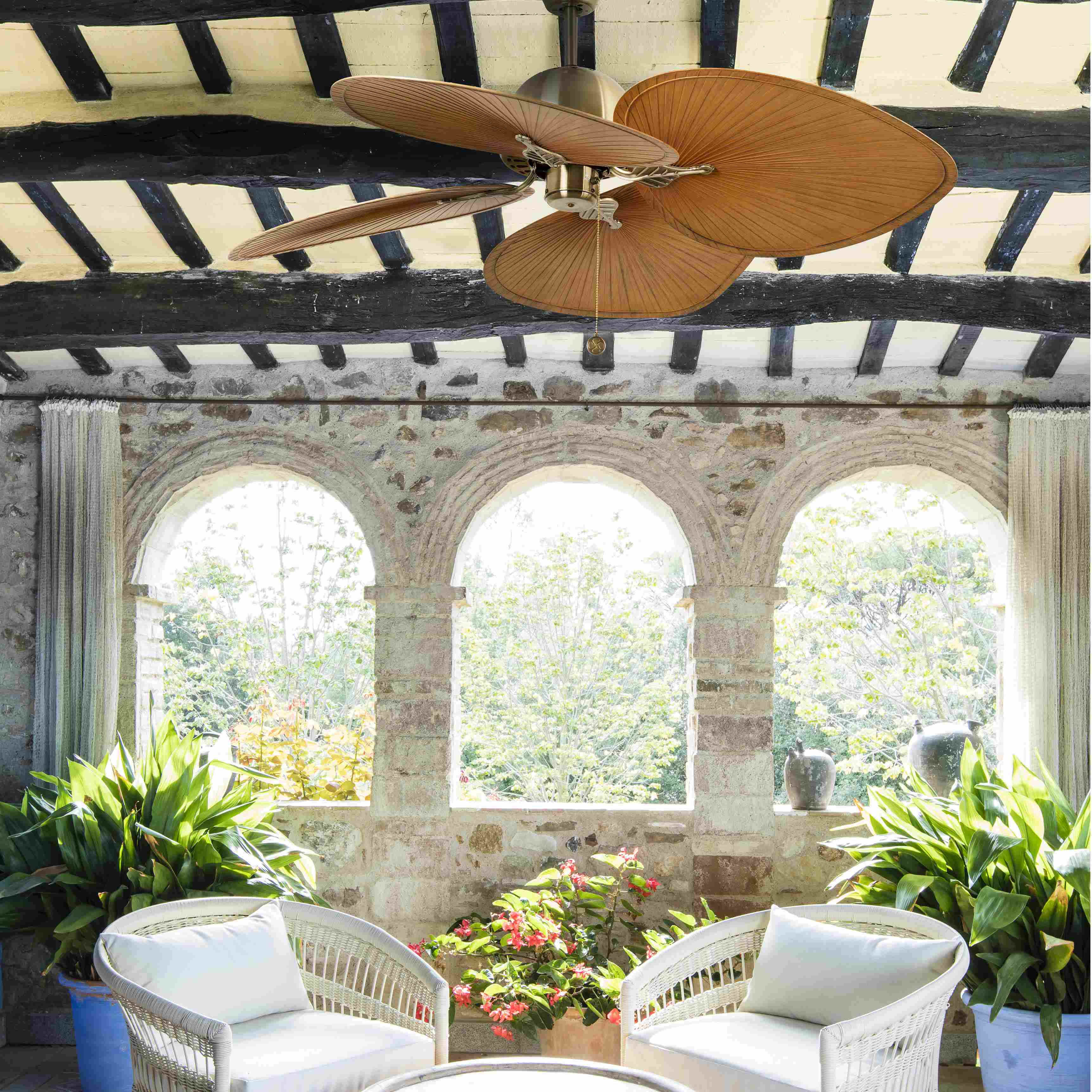 Ventilador Cuba Brass Sin Luz