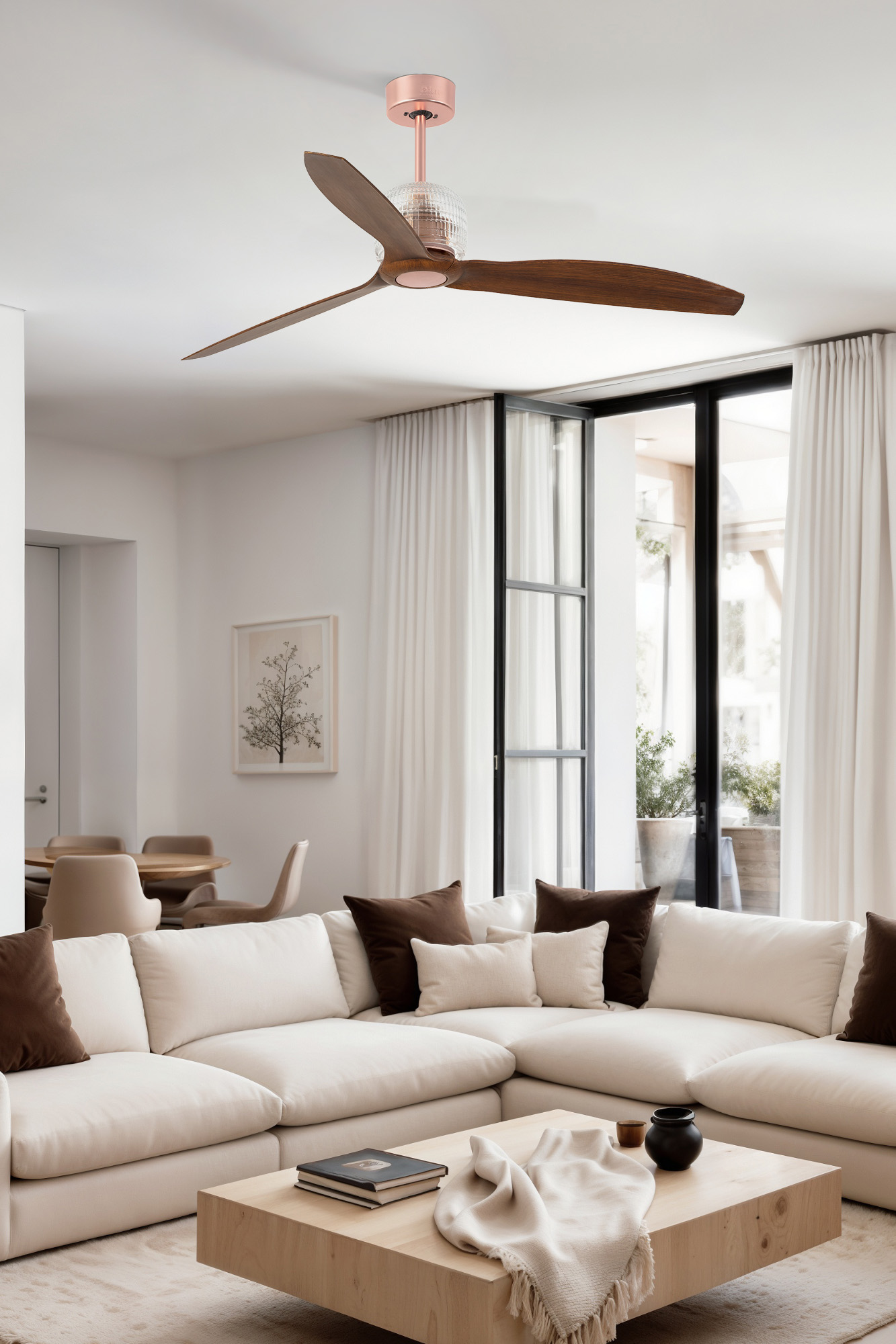 Deco Fan Copper Without Light