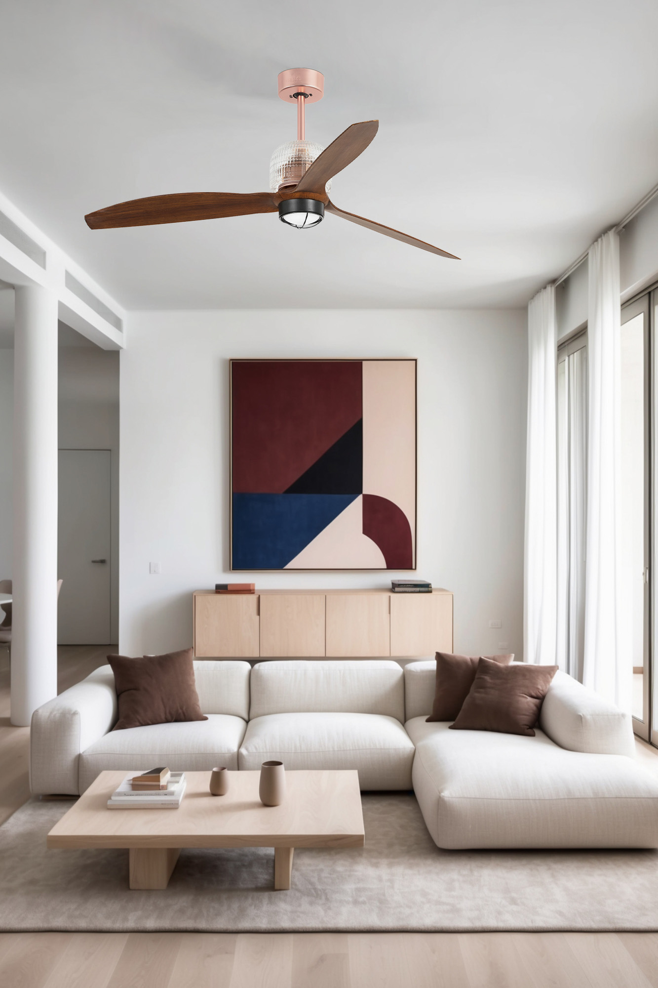 Eleganza e Funzionalita Deco Fan Cobre