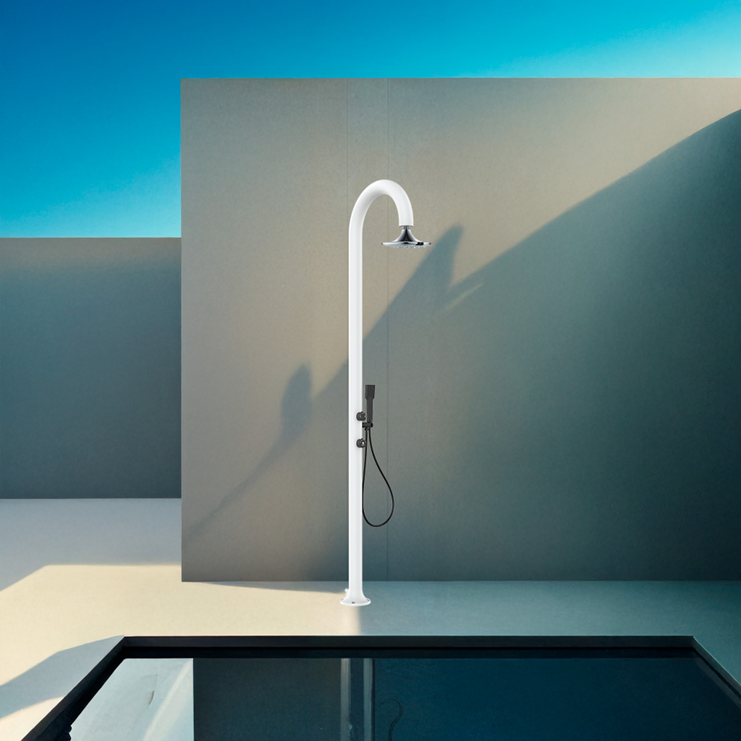 Doccia In Alluminio Con Soffione Sensor