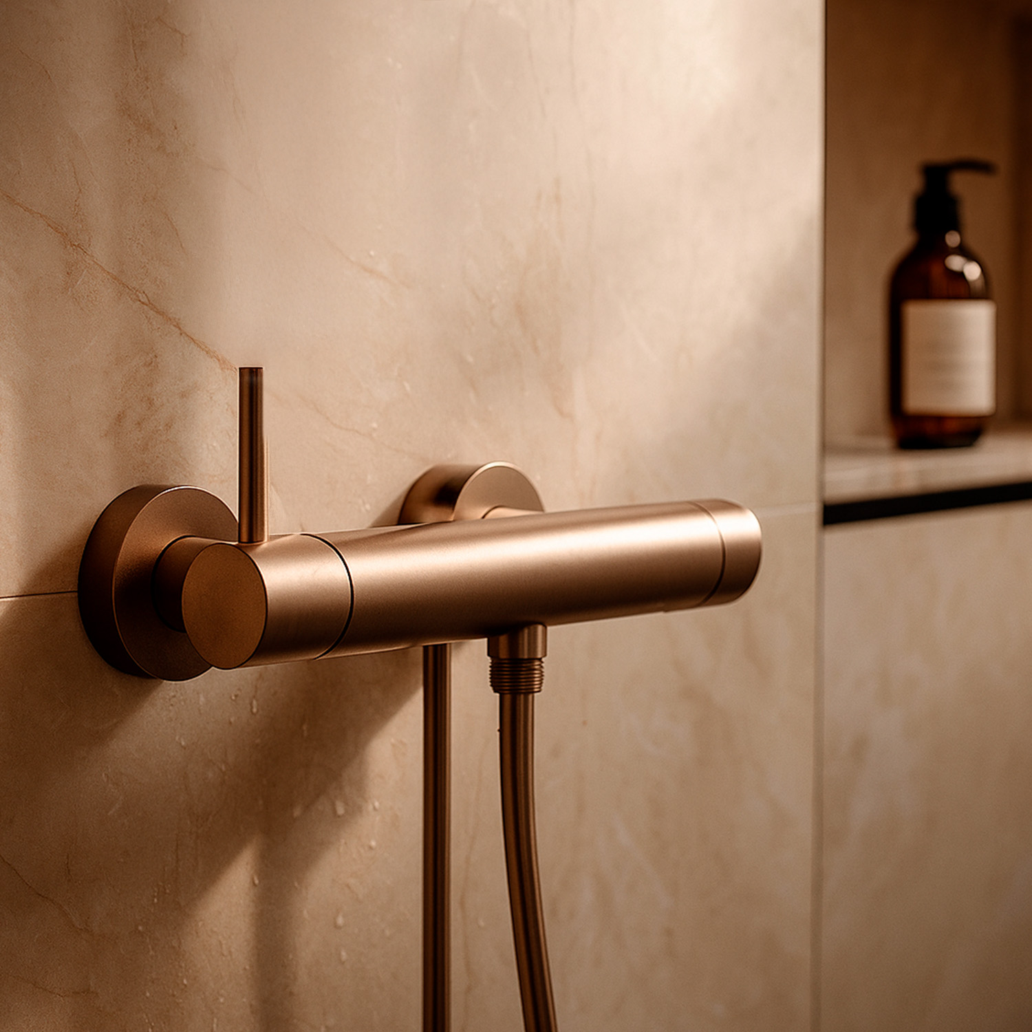 Mezclador de pared ducha Levante en oro r