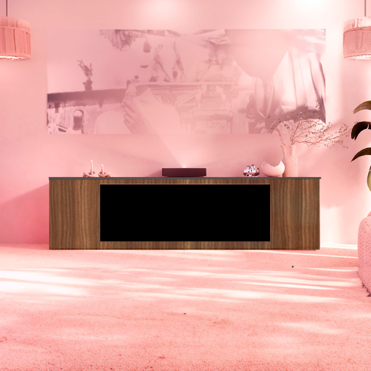 Credenza Con Vano Caminetto Elettrico