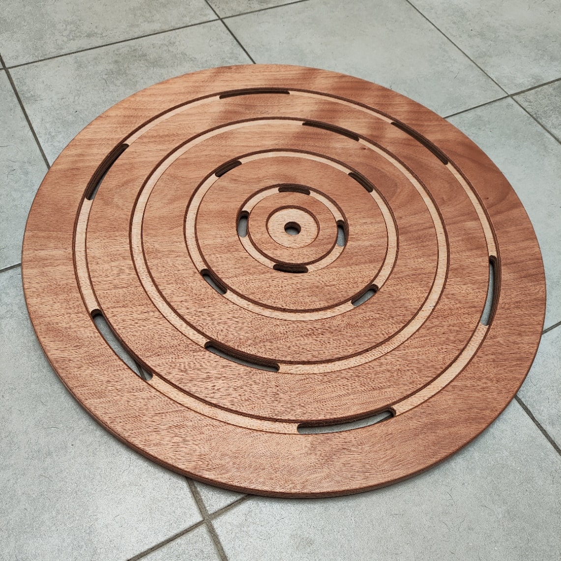 Piatto Doccia Rotondo Legno Okume
