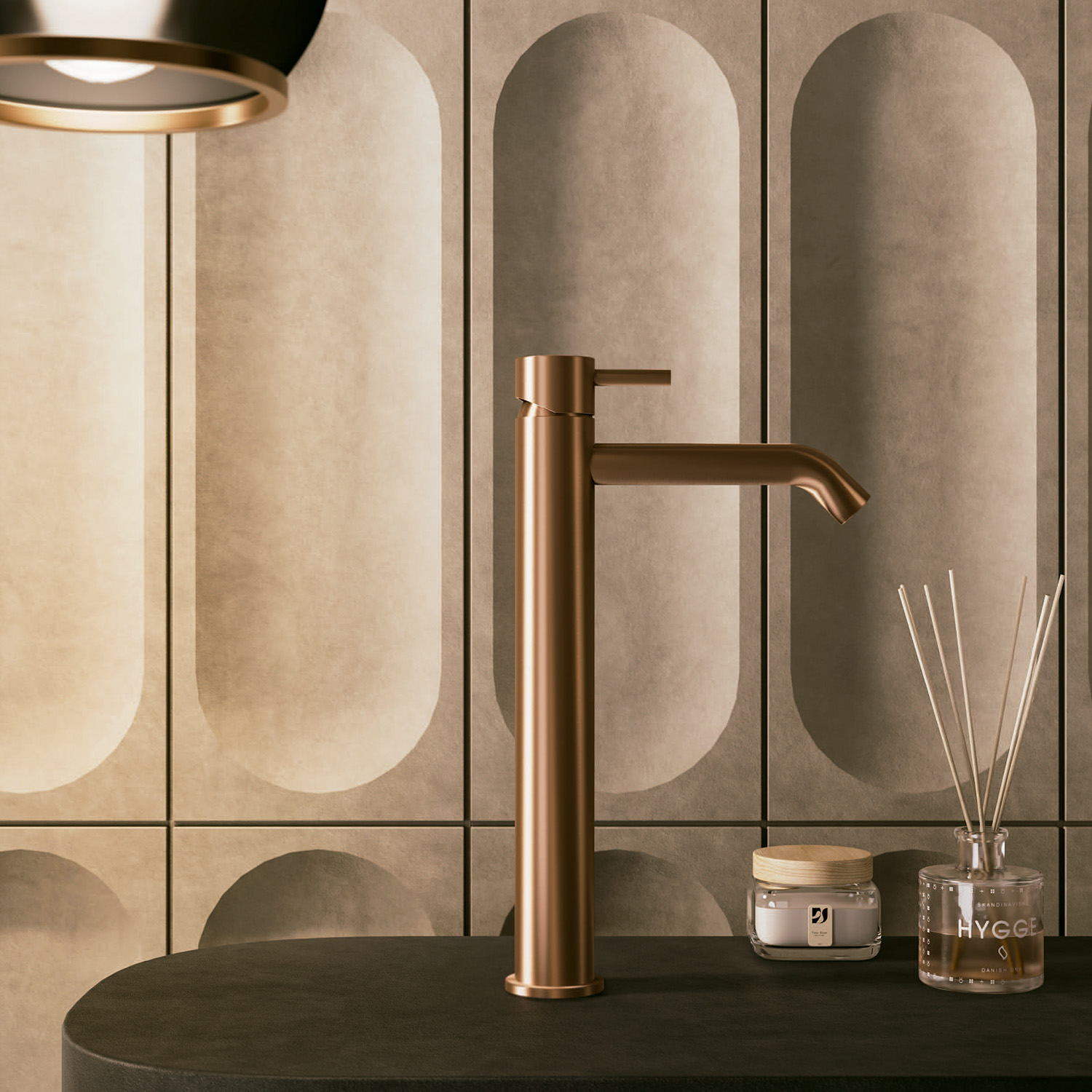 Rubinetto miscelatore lavabo Oro Rosa