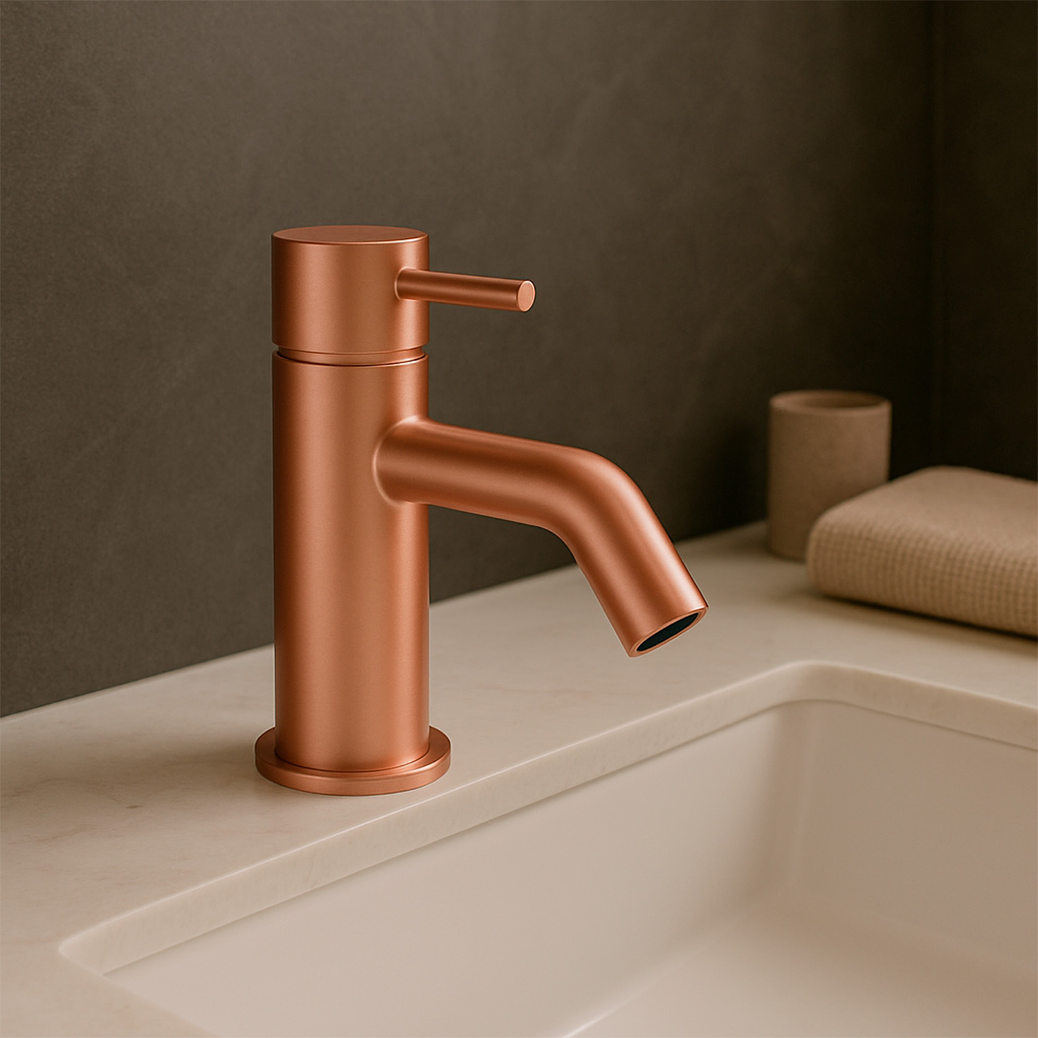 Rubinetto lavabo bagno inox 316L Basso