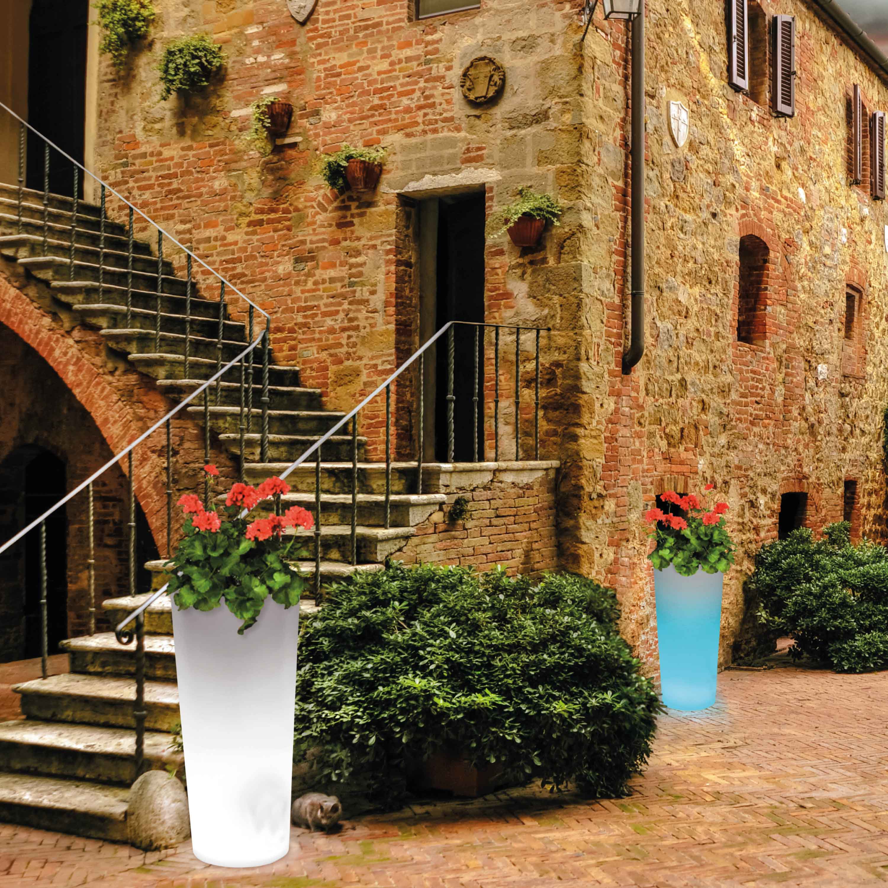 Vaso Luminoso In Polietilene Tondo