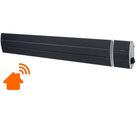 Radiador Negro Infrarrojo Wifi De Pared