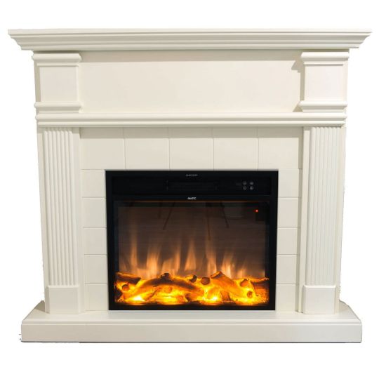 White Electric Fireplace For Decorating