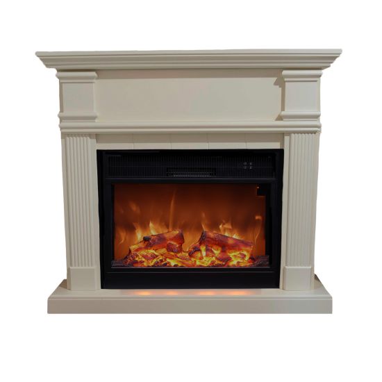 White Electric Fireplace For Decorating
