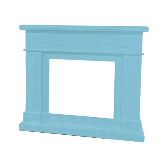 Turquoise Blue Electric Fireplace Frame