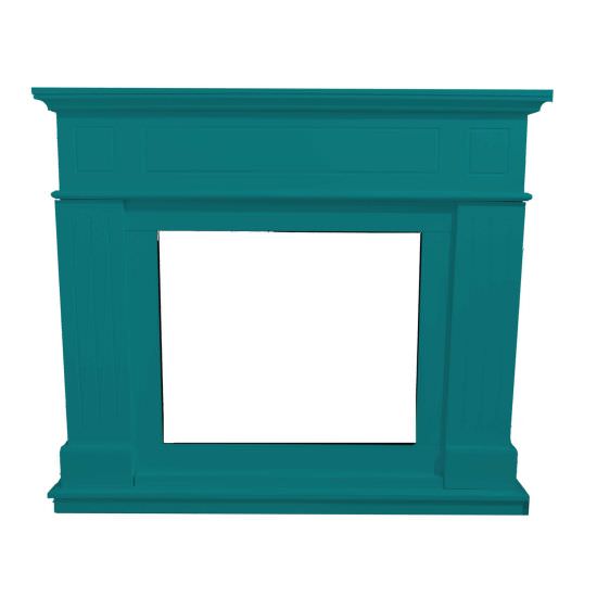 Pienza fireplace frame turquoise blue