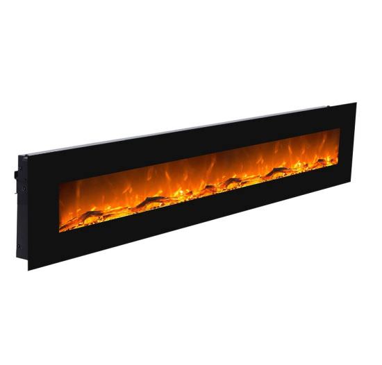 Black Wallmounted Electric Fireplace Le 