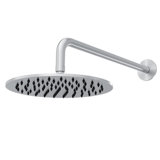 Kit Braccio Soffione Inox 25cm Parete