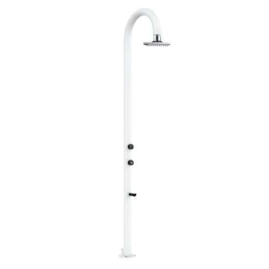 White Aluminum Shower Head Lcd