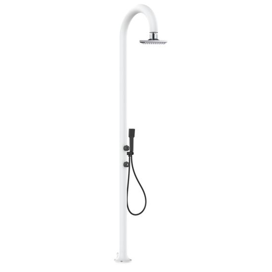 White Lcd Aluminum Shower With Hand Shower