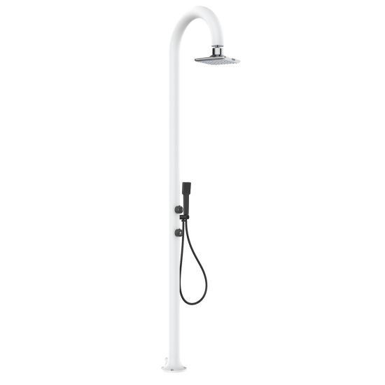 Douche  Led En Aluminium Blanc Avec Dou