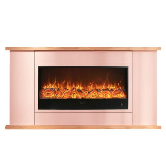 Wooden Cabinet With Electric Fireplace