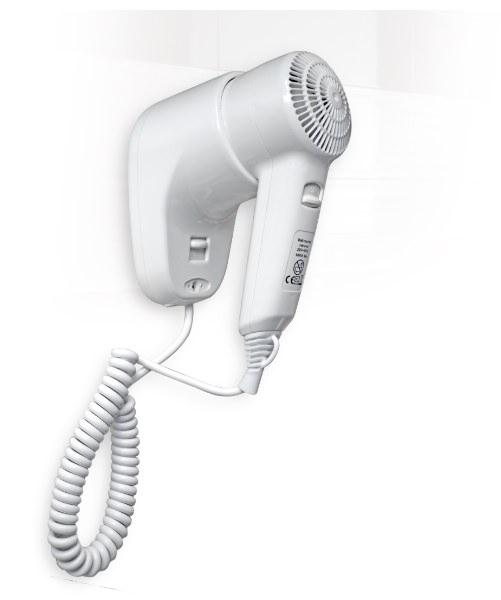 Electric hair dryer with white gun