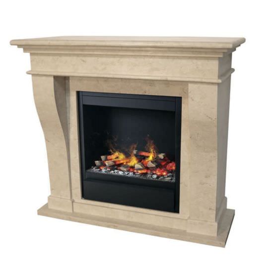Electric Fireplace Stone Style Frame