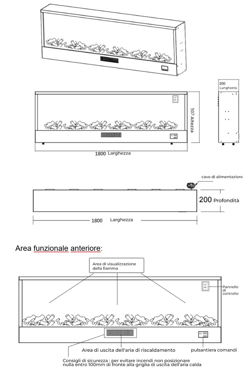 CAMINETTO AMIATA 180