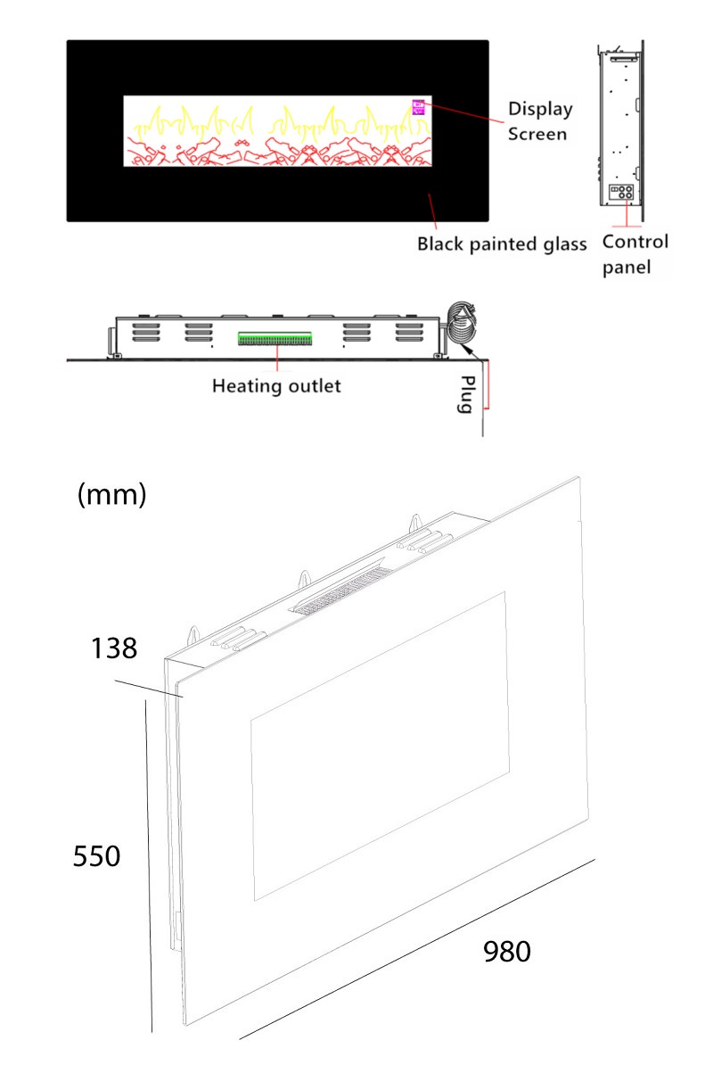 MONTE BIANCO WALL FIREPLACE