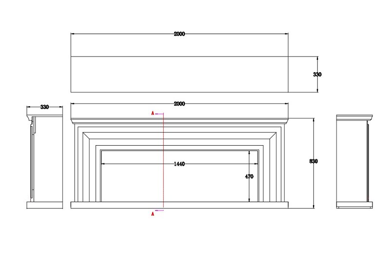 Representation fireplace