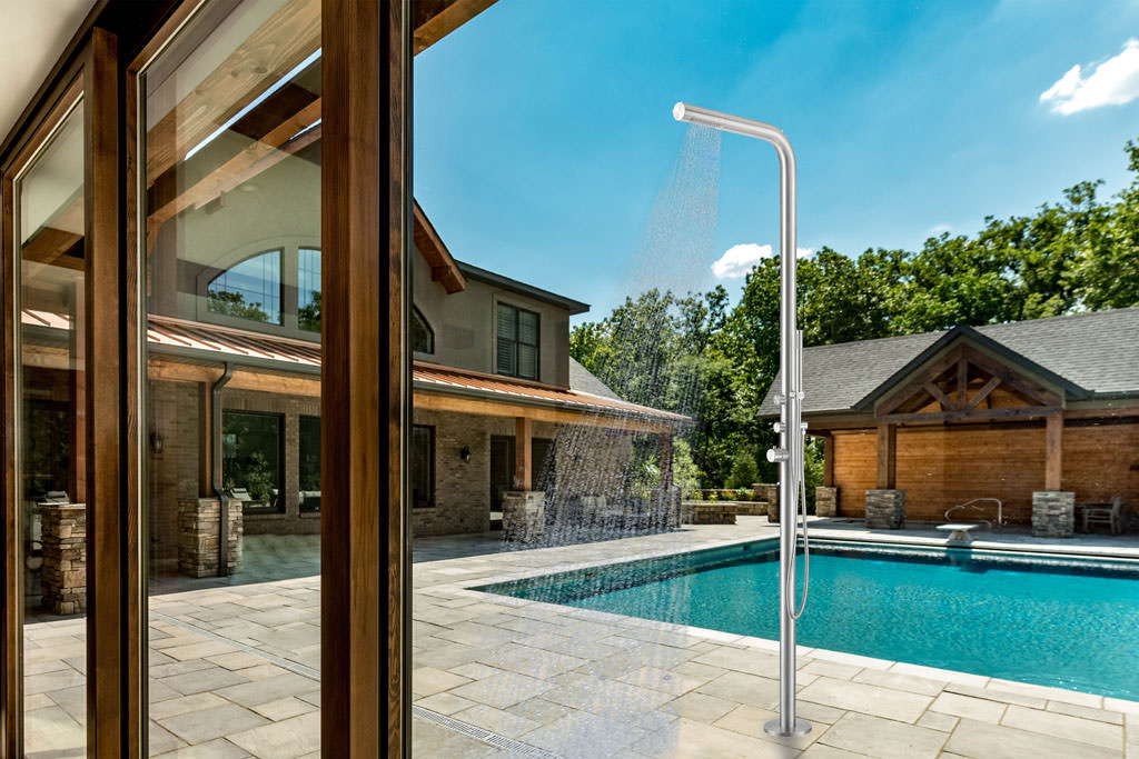 New Stainless Steel Outdoor Shower