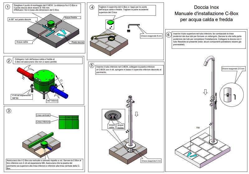 doccia per esterno inox alta qualit