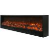 Built-in And Freestanding Electric Fireplace Etna Model. Indoor Fireplace 3 Meters Long With Real Led Flame Effect Adjustable To 6 Levels. 750-1500w Power. Manual Controls And Remote Control Included. Made With Cold-rolled Panels.