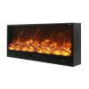 Built-in electric fireplace Vulture Indoor fireplace with flame effect LED color Orange adjustable on 3 levels Power 750-1500W Fireplace with manual controls and remote control included Structure made with cold laminated panels