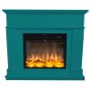 Turquoise Office Fireplace 