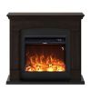 Caminetto Da Terra e Parete Composto Da Cornice Colore Wenge e Bruciatore Elettrico Nero 1500w Con Reale Effetto Fiamma Led. Caminetto Design Completo Di Telecomando. Realizzato In Legno Mdf Di Alta Qualit Facile Da Posizionare o Spostare.