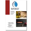 Red Sined infrared heating catalog, sined built-in electric fireplaces and sined wall fireplaces sined catalog 2023. Everything for heating with low operating costs. For domestic and commercial applications.