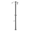 Douche Extrieure Triple Avec Boutons Poussoirs Temporiss Made In Italy Multijet Entirement Ralise En Acier Inoxydable Aisi 316l, Garantissant Une Excellente Rsistance  La Corrosion. Base Trs paisse Qui Garantit Une Grande Stabilit Et Robustesse