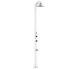 Weie Dusche mit Warm- und Kaltwasser und LED-Licht