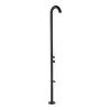 Classic black outdoor shower with adjustable temperature