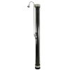 Douche en acier inoxydable chauffage solaire made in italy SOLARE SOL-N. Capacit de 28 litres. Au cours d'une journe ensoleille, avec des prlvements rpts, la douche peut fournir jusqu' 120 litres d'eau sanitaire  la temprature d'utilisation. Fi