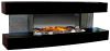 Black electric wall fireplace