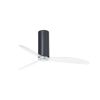 Ventilatore Da Soffitto Senza Luce Nero Brillante Tube Fan Diametro 128 Cm Motore Dc Fabbricato In Acciaio e Pale In Policarbonato Trasparente Funziona Con Telecomando Incluso 6 Velocit Regolabili Ventilatore Con Funzione Inversa Per Stanze Fino a 17,6m2