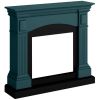Magna Fireplace Frame For Electric Insert Tagu Powerflame Wooden Structure Color Light Turquoise Dimensions Lxwxh 113.7x28.2x102.2 Cm