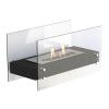 Falun Black Bioethanol table top fireplace in powder coated steel and glass Table top fireplace with 1 Litre tank Safety burner also suitable for outdoor use Measurements 60 x 30 x 35 cm