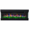 Elektro-wandkamin Insert 36 Wandkamin Komplett Mit Wandhalterungen Und Seitenwnden Led-flammeneffekt Mit Whlbaren Farben ber Die Mitgelieferte Fernbedienung Leistung 1600w Mae 93x20x48,4 Cm 